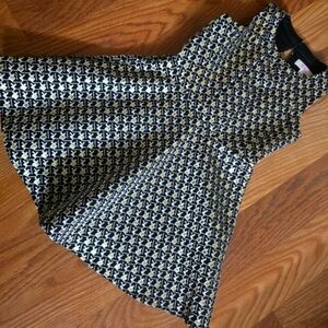 GB Girls Chic Black and Gold Patterned Dress